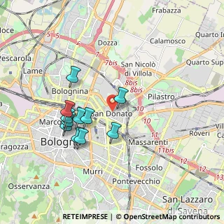 Mappa Via S. Donato, 40137 Bologna BO, Italia (1.66727)