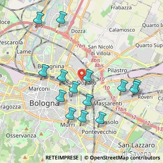 Mappa Via S. Donato, 40137 Bologna BO, Italia (2.15929)