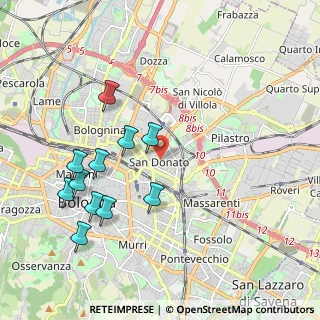 Mappa Via S. Donato, 40137 Bologna BO, Italia (2.12091)