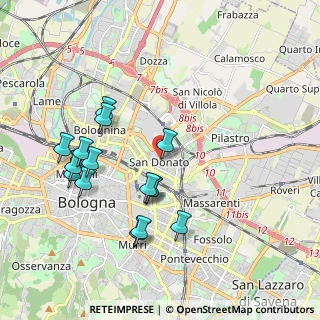Mappa Via S. Donato, 40137 Bologna BO, Italia (1.96467)