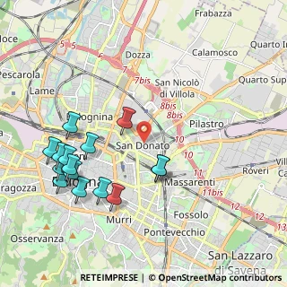 Mappa Via S. Donato, 40137 Bologna BO, Italia (2.30333)