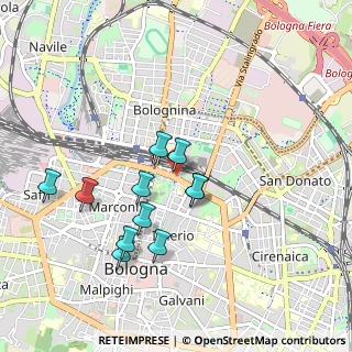 Mappa Via Jacopo Barozzi, 40126 Bologna BO, Italia (0.85455)