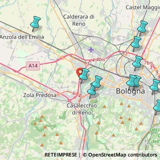 Mappa Via Giuseppe Vaccaro, 40132 Bologna BO, Italia (5.88833)