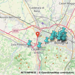 Mappa Via Giuseppe Vaccaro, 40132 Bologna BO, Italia (4.53444)