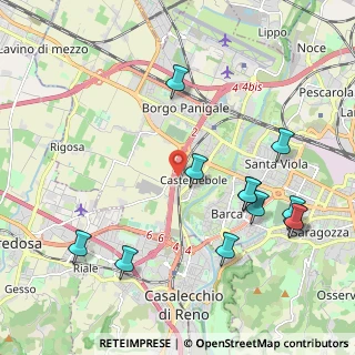 Mappa Via Giuseppe Vaccaro, 40132 Bologna BO, Italia (2.38417)