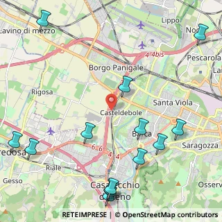 Mappa Via Giuseppe Vaccaro, 40132 Bologna BO, Italia (3.04)