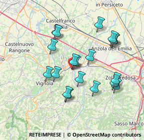 Mappa Via S. Giobbe, 40053 Valsamoggia BO, Italia (6.90632)