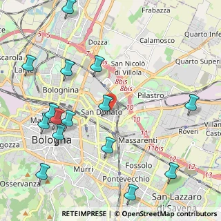 Mappa Via Magazzari, 40127 Bologna BO, Italia (2.71133)