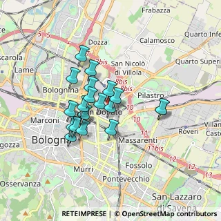 Mappa Via Magazzari, 40127 Bologna BO, Italia (1.355)