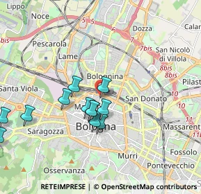Mappa Piazza XX Settembre, 40121 Bologna BO, Italia (1.82333)