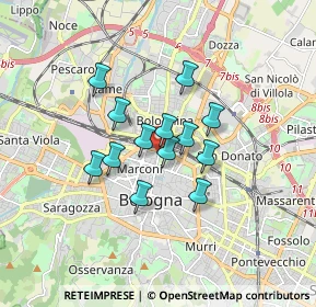 Mappa Piazza XX Settembre, 40121 Bologna BO, Italia (1.20385)