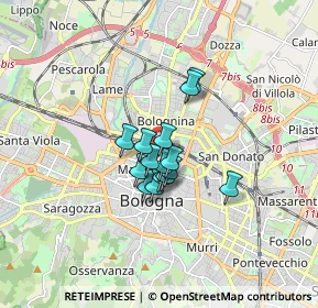 Mappa Piazza XX Settembre, 40121 Bologna BO, Italia (1.00067)