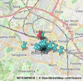 Mappa Piazza XX Settembre, 40121 Bologna BO, Italia (1.11263)