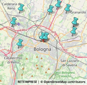 Mappa Piazza XX Settembre, 40121 Bologna BO, Italia (4.88636)