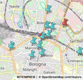 Mappa Piazza XX Settembre, 40121 Bologna BO, Italia (0.86167)
