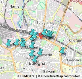 Mappa Piazza XX Settembre, 40121 Bologna BO, Italia (0.79563)