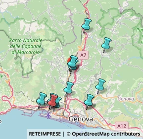 Mappa Via alla Ferriera di Pontedecimo, 16100 Genova GE, Italia (7.7675)
