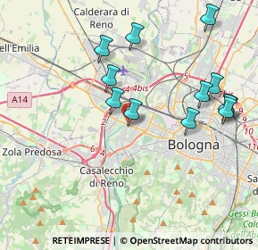 Mappa Via Angelo Ruffini, 40133 Bologna BO, Italia (4.165)