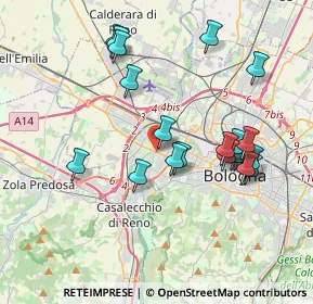 Mappa Via Angelo Ruffini, 40133 Bologna BO, Italia (3.828)
