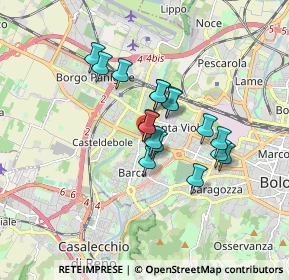 Mappa Via Angelo Ruffini, 40133 Bologna BO, Italia (1.25294)
