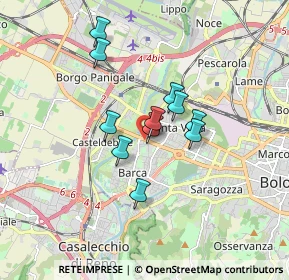 Mappa Via Angelo Ruffini, 40133 Bologna BO, Italia (1.26364)