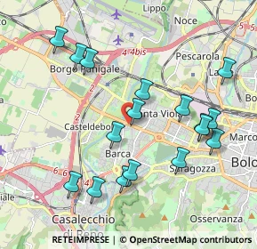 Mappa Via Angelo Ruffini, 40133 Bologna BO, Italia (2.07412)