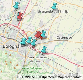 Mappa Via del Battirame, 40138 Bologna BO, Italia (3.82091)