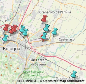 Mappa Via del Battirame, 40138 Bologna BO, Italia (4.26167)