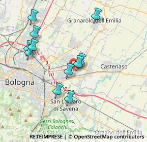 Mappa Via del Battirame, 40138 Bologna BO, Italia (3.86727)