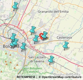 Mappa Via del Battirame, 40138 Bologna BO, Italia (3.92727)