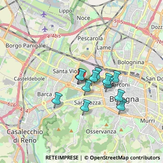 Mappa Via Cimabue, 40133 Bologna BO, Italia (1.3225)