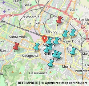 Mappa Piazza VII Novembre, 40122 Bologna BO, Italia (1.70385)