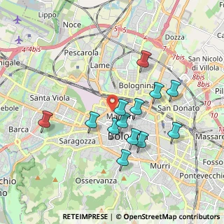 Mappa Piazzetta P. P. Pasolini, 40122 Bologna BO, Italia (1.67538)