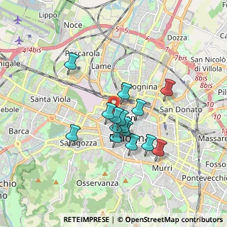 Mappa Piazzetta P. P. Pasolini, 40122 Bologna BO, Italia (1.354)
