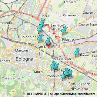 Mappa Via Eleonora Duse, 40127 Bologna BO, Italia (2.15167)