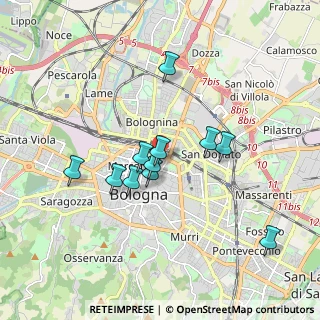 Mappa Via del Borgo di San Pietro, 40126 Bologna BO, Italia (1.53364)