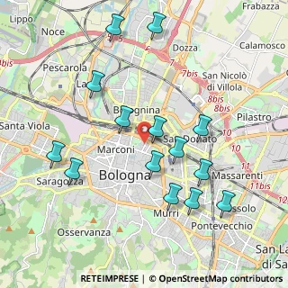 Mappa Via del Borgo di San Pietro, 40126 Bologna BO, Italia (2.07071)