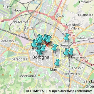 Mappa Via del Borgo di San Pietro, 40126 Bologna BO, Italia (1.07889)