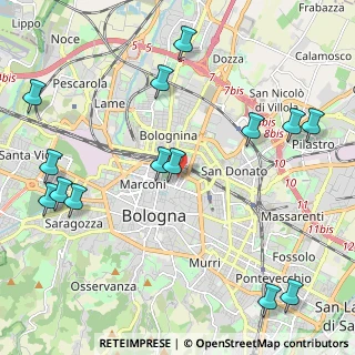 Mappa Via del Borgo di San Pietro, 40126 Bologna BO, Italia (2.75571)