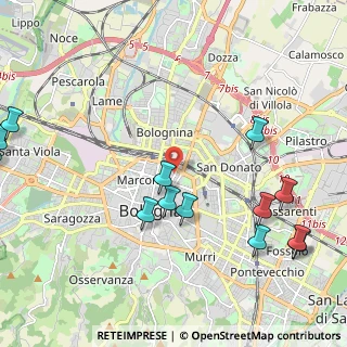 Mappa Via del Borgo di San Pietro, 40126 Bologna BO, Italia (2.77846)