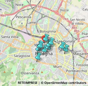 Mappa Via dei Mille, 40121 Bologna BO, Italia (1.06818)