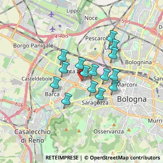 Mappa Via Alfredo Bergami, 40133 Bologna BO, Italia (1.34933)
