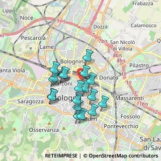 Mappa Piazza di Porta Mascarella, 40127 Bologna BO, Italia (1.4685)
