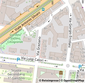 Mappa Via Graziano, 40122 Bologna BO, Italia (0.1)