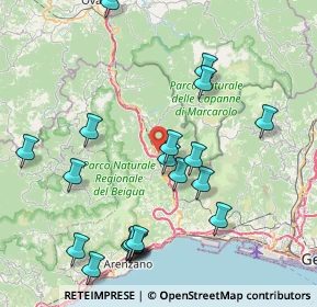 Mappa Via San Pietro, 16010 Masone GE, Italia (9.129)