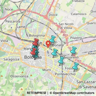 Mappa Via San Donato, 40138 Bologna BO, Italia (1.59385)