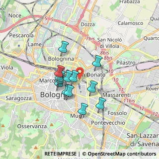 Mappa Via San Donato, 40138 Bologna BO, Italia (1.33231)