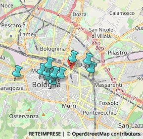 Mappa Via San Donato, 40138 Bologna BO, Italia (1.4025)