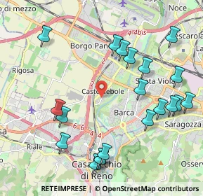 Mappa Via Clelia Barbieri, 40132 Bologna BO, Italia (2.419)