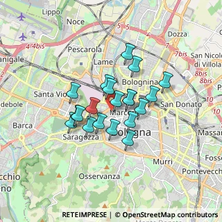 Mappa Via Alessandro Cervellati, 40122 Bologna BO, Italia (1.2315)